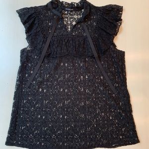 Who What Wear Size Small Black Lace Top